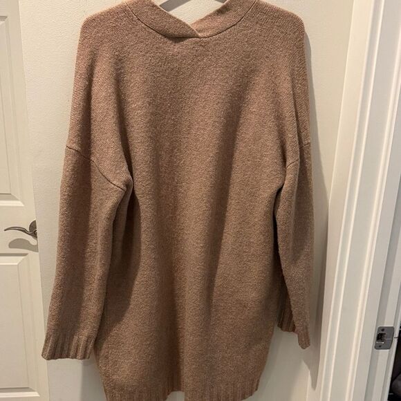 J. Crew Camel wool blend Oversized Open-Front Cardigan size Small - Picture 5 of 10